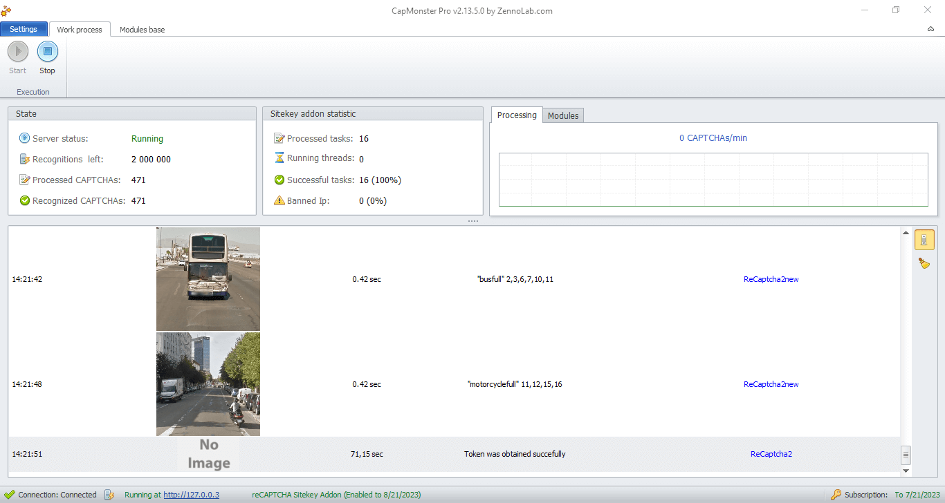 CapMosnter program interface